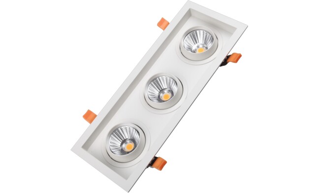 LED格柵射燈三頭